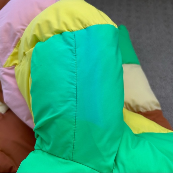 XS Rachel Antonoff puffer coat Terry colorblock striped - Picture 4 of 7